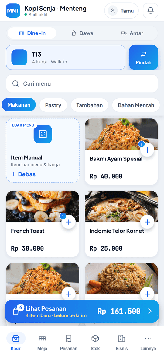 Kasir PIKaPOS di HP Android